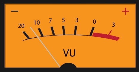 шкала индикатора аудио сигнала