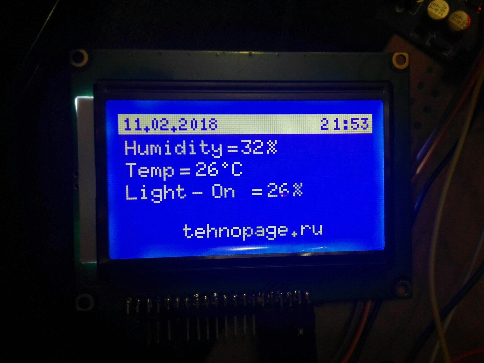 ᐅ Вывод различных данных на дисплей LCD 128x64