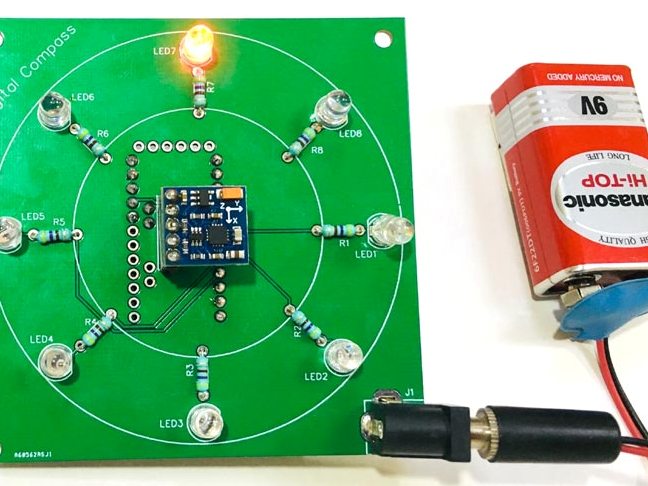 Цифровой компас с использованием Arduino и магнитометра QMC5883L